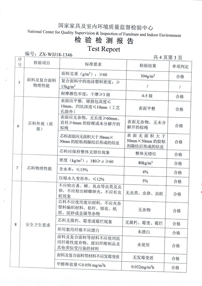 最新認(rèn)證｜光明椰棕床墊檢測(cè)報(bào)告發(fā)布，全部項(xiàng)目合格！
